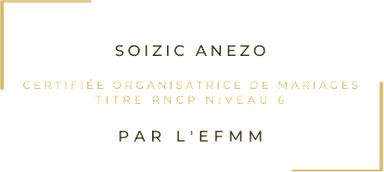 Certifiée Organisatrice de Mariages par l'EFMM