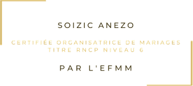 Certifiée Organisatrice de Mariages par l'EFMM